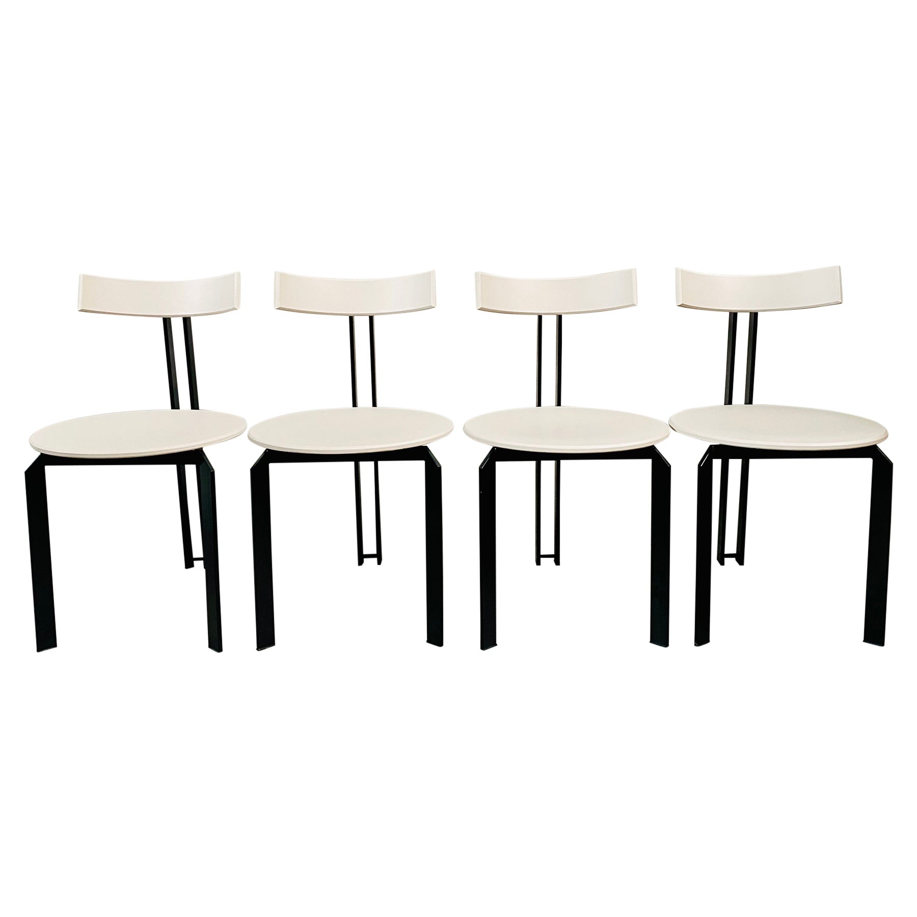 4 x Brutalist ZETA Dining Chairs by Martin Haksteen for Harvink, Netherlands  For Sale