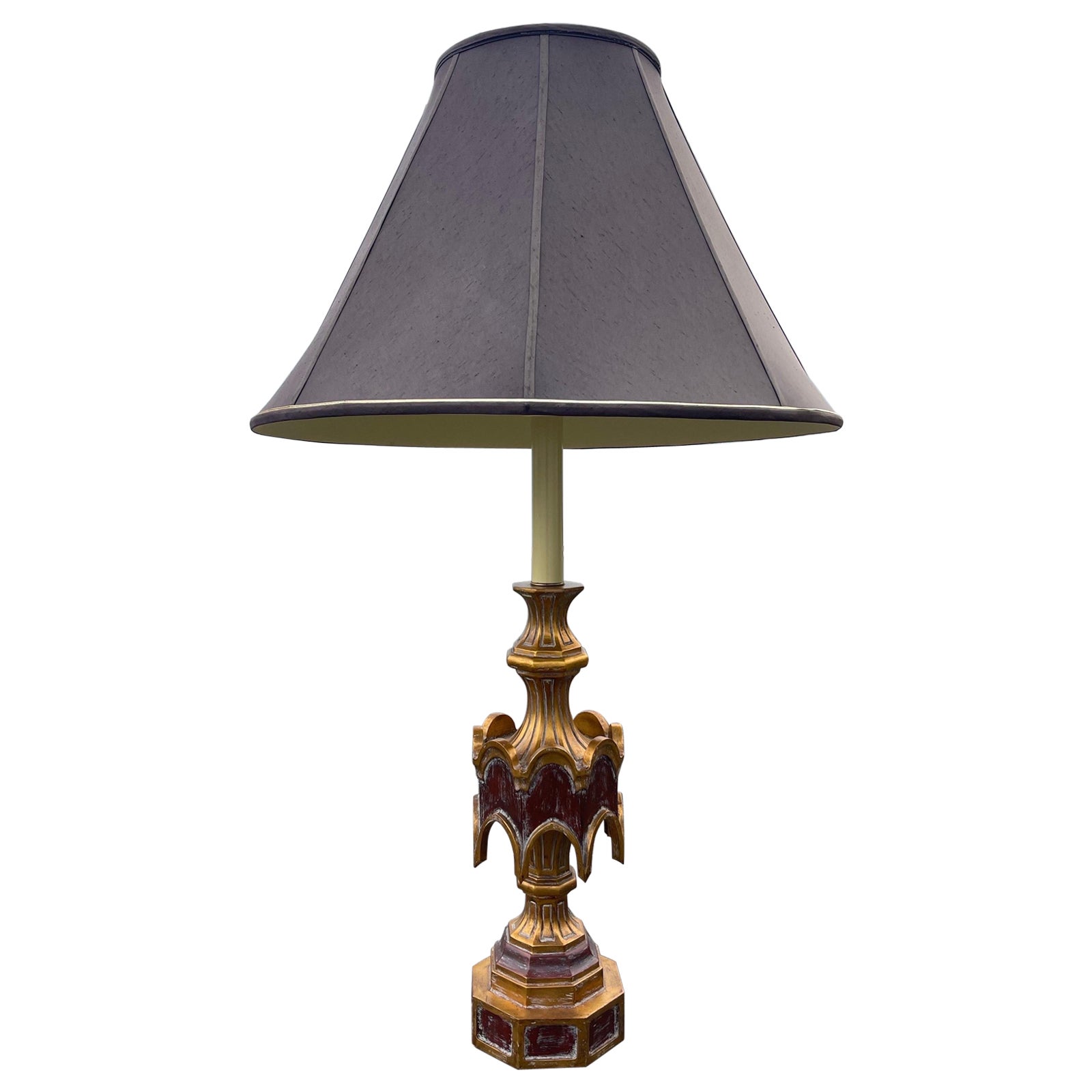 Lampe Marbro Lampe de table en bois doré vénitien style chandelier