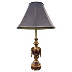 Retro Marbro Lamps Venetian Giltwood Candlestick Style Table Lamp
