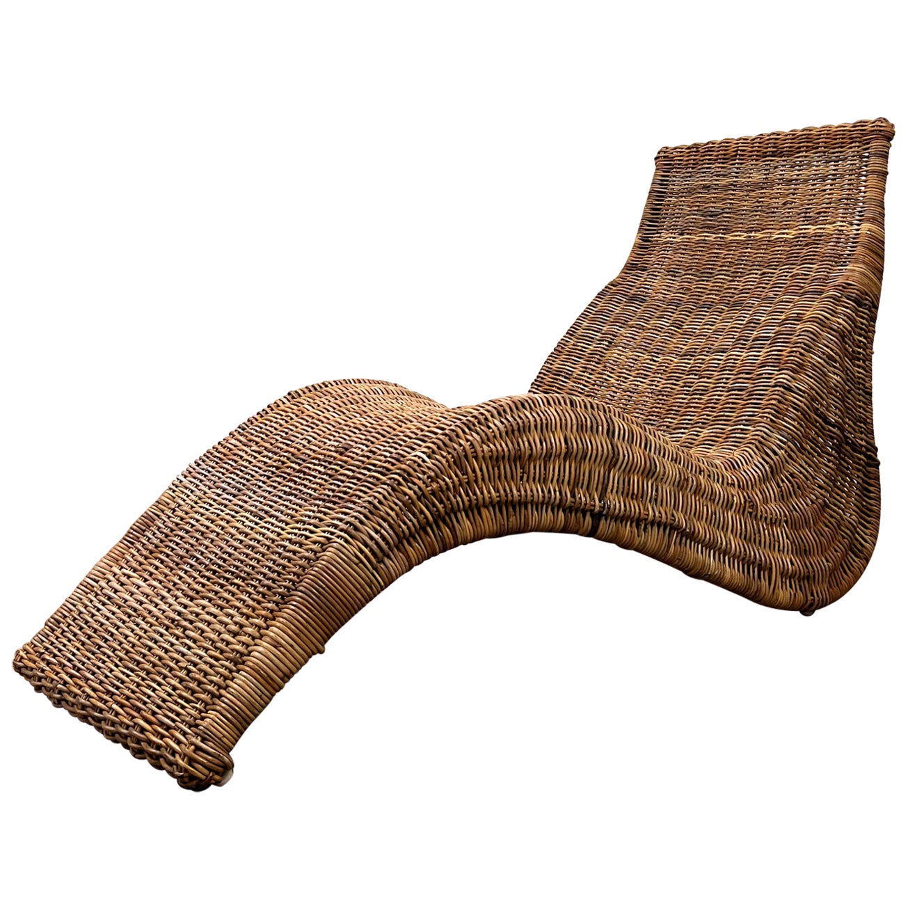 Vintage “Karlskrona” Wicker Lounge Chair by Carl Öjerstam