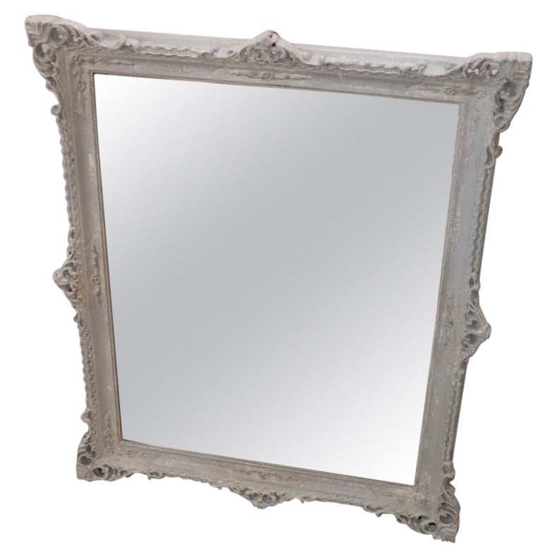Late 20th Century Classic Style Lacquered wood Wall Mirror For Sale
