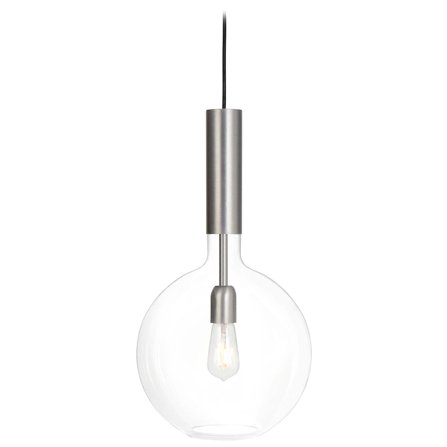 Sabina Grubbeson Rosdala Iron Clear Glass Ceiling Lamp by Konsthantverk