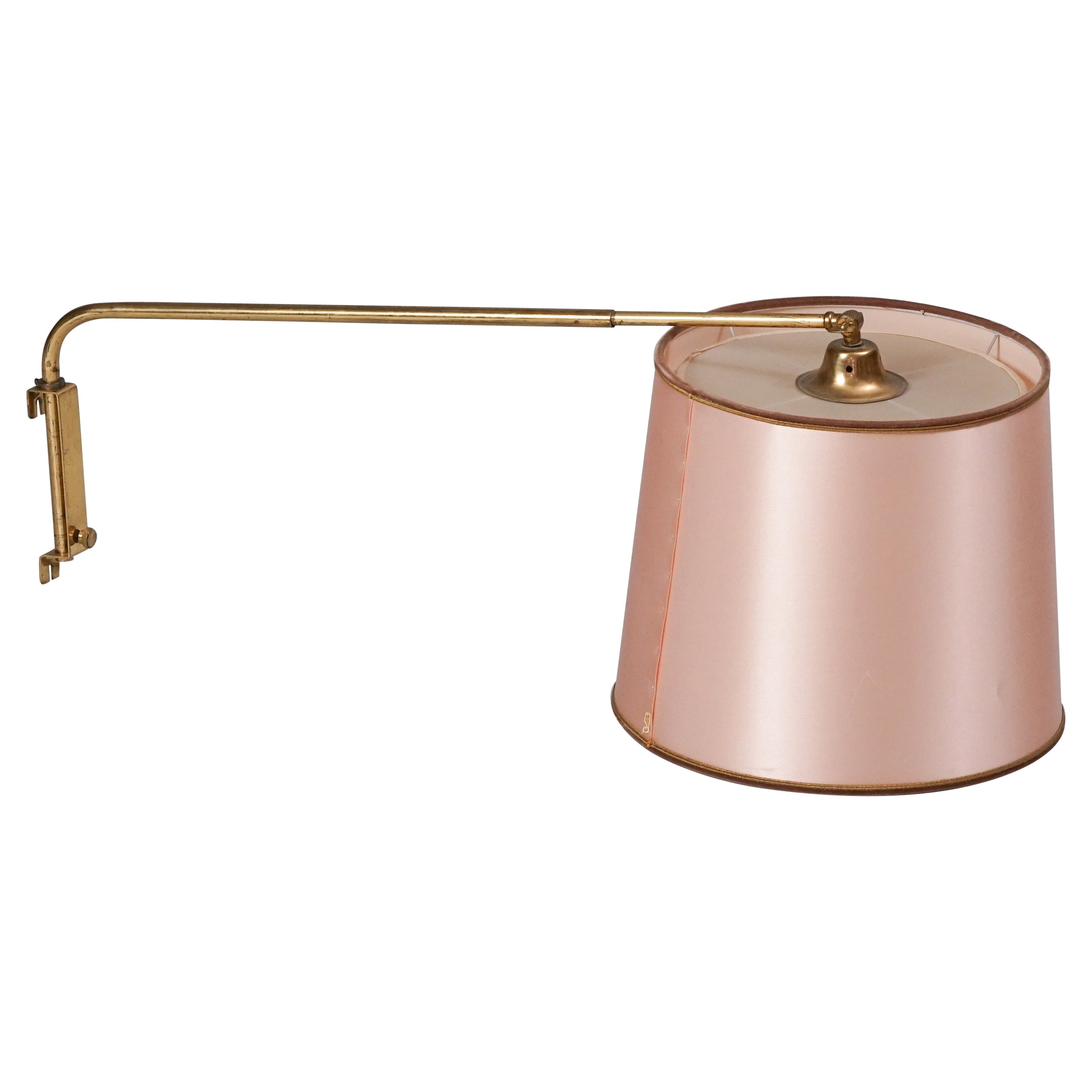 Finnish Scandinavian Modern Brass Wall Light, 1950s