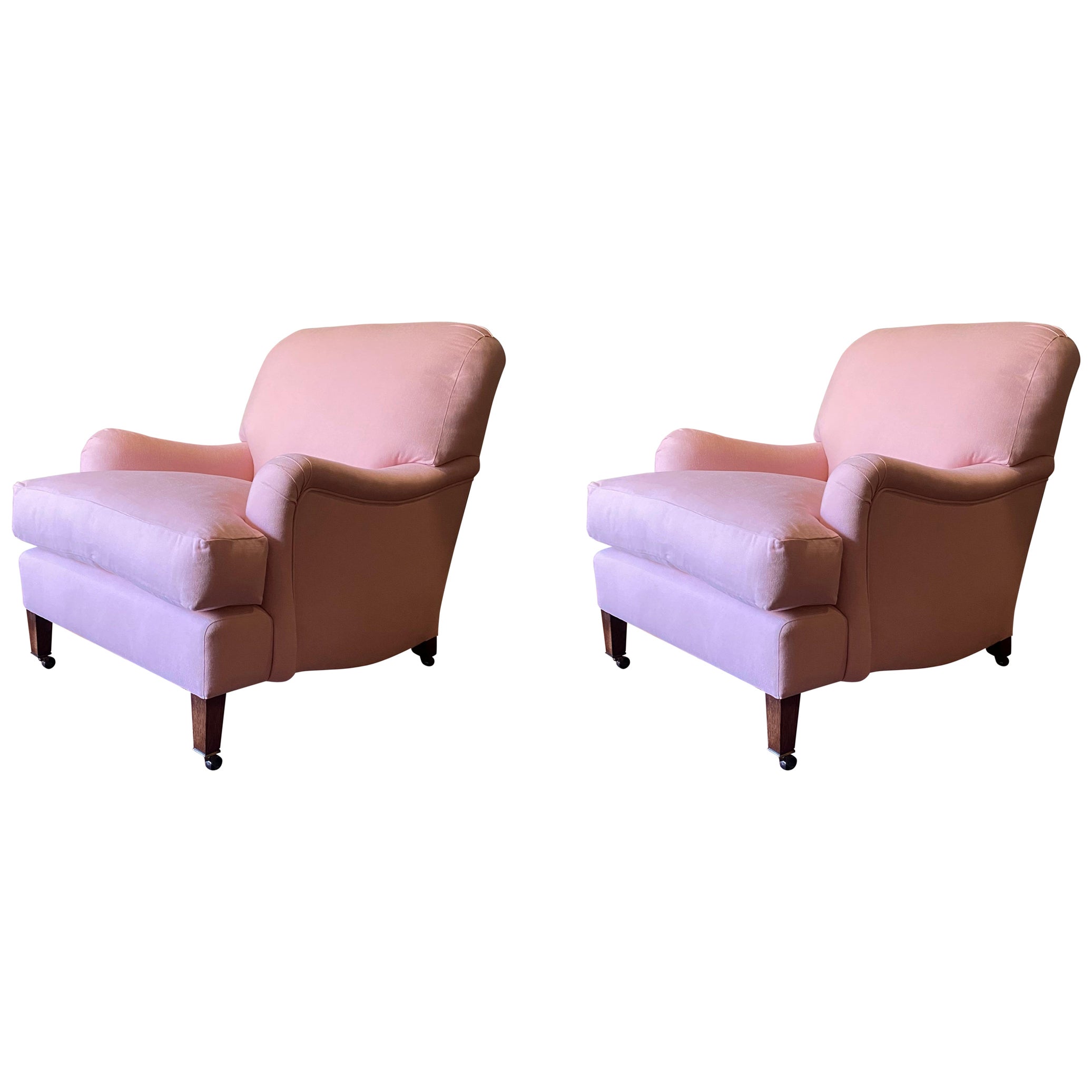 A Pair of Bespoke Howard and Sons Style ‘Angus’ Armchairs by Noble