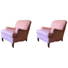 A Pair of Bespoke Howard and Sons Style ‘Angus’ Armchairs by Noble