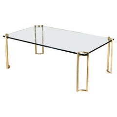 T24 brass and glass coffee table by Peter Ghyczy, 1970s