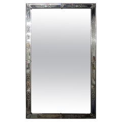 Large Venetian Mirror, Etched And Beveled