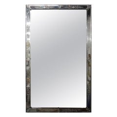 Large Venetian Mirror, Etched And Beveled