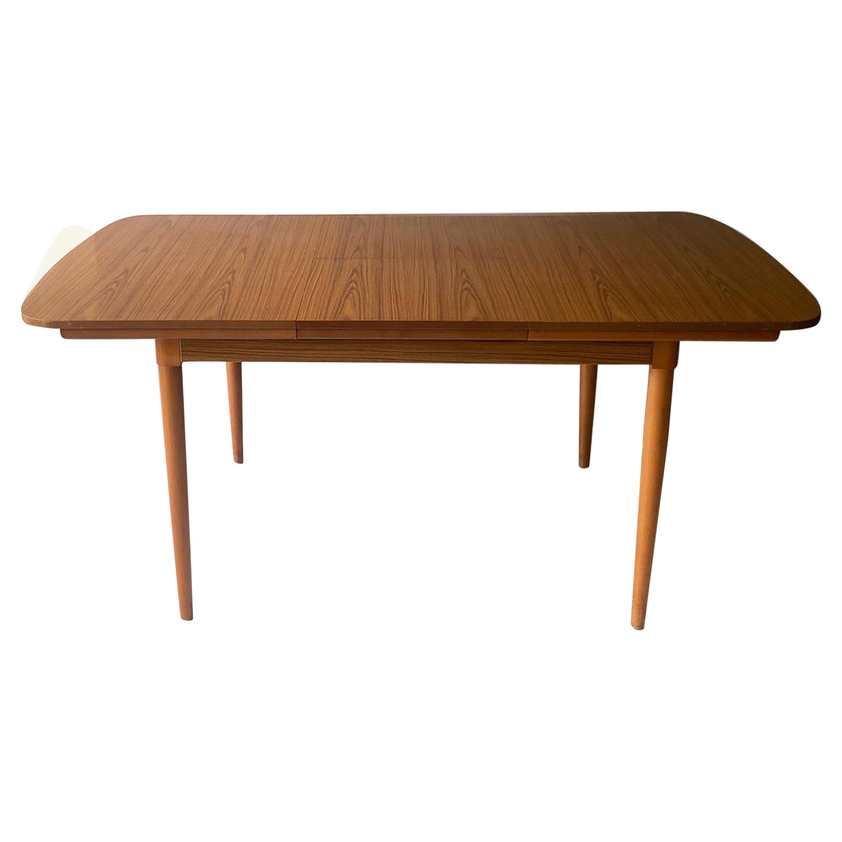 1970’s mid century extending dining table by Schreiber Furniture For Sale