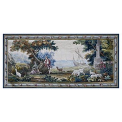 French Aubusson tapestry - Shepherd and his sheep - L3m00xH1m30 - No. 1378