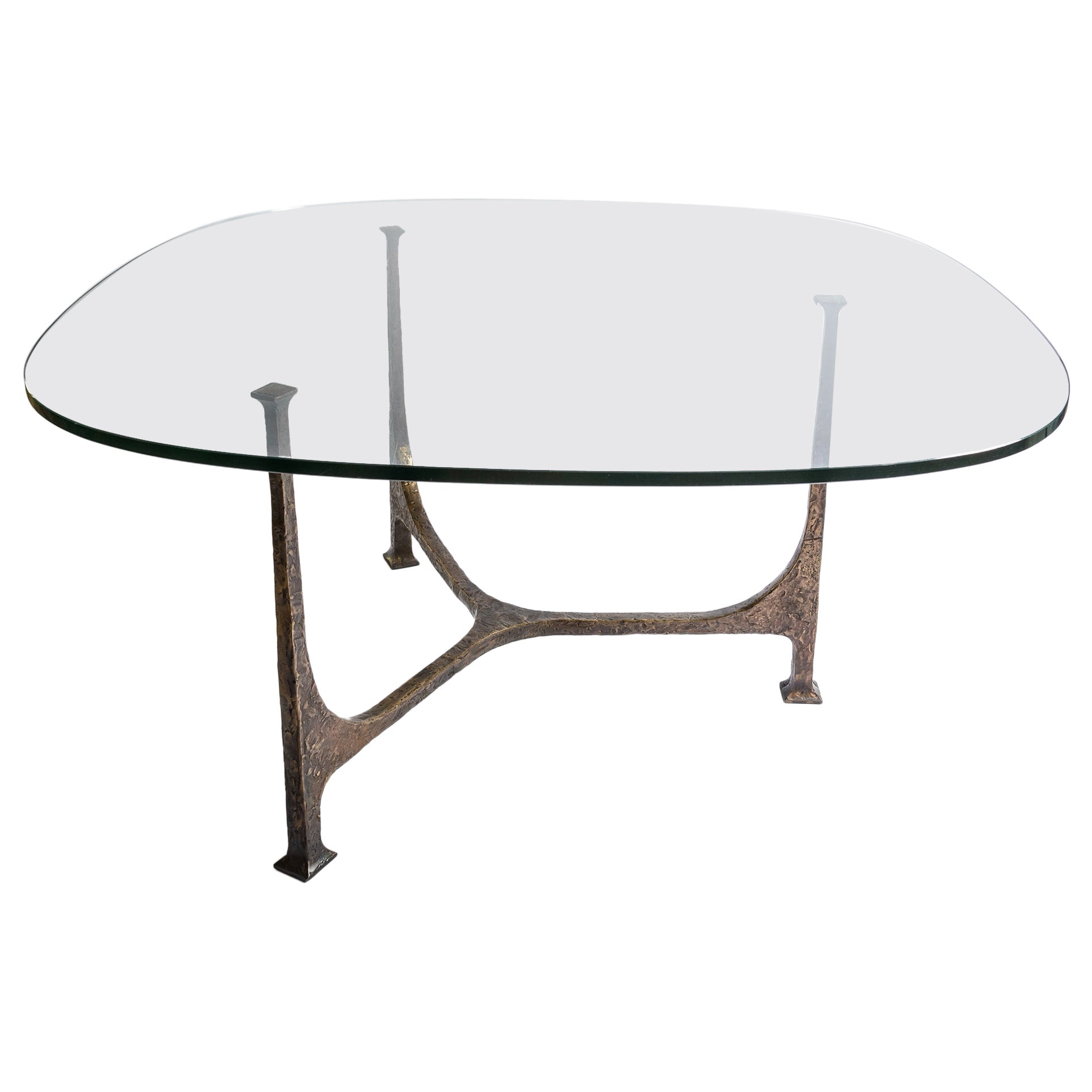 Bronze Wax Cast Tri-Leg Table For Sale