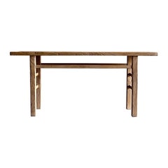 Table console en bois d'orme récupéré sur mesure