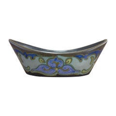 Vintage Ceramic Dish With Abstract Floral Motif. Imported From Holland.