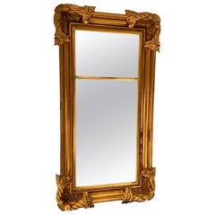 Antique 19th Century Giltwood Carved Mirror 