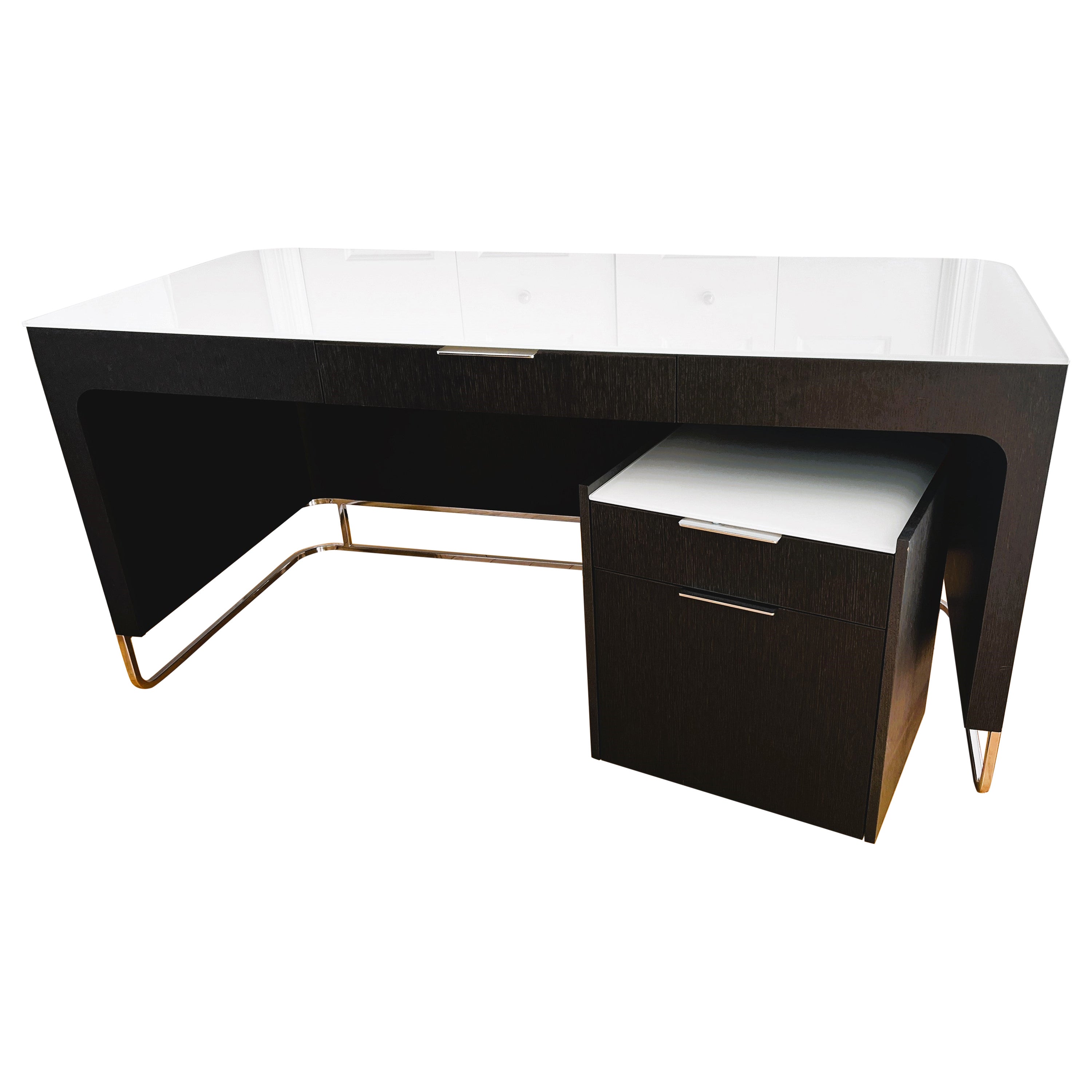 Ligne Roset Hyannis Port Writing Desk & File Cabinet designed by Eric Jourdin For Sale