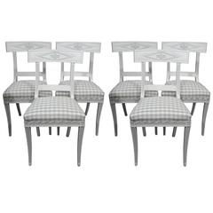 Set of Six Klismos Chairs
