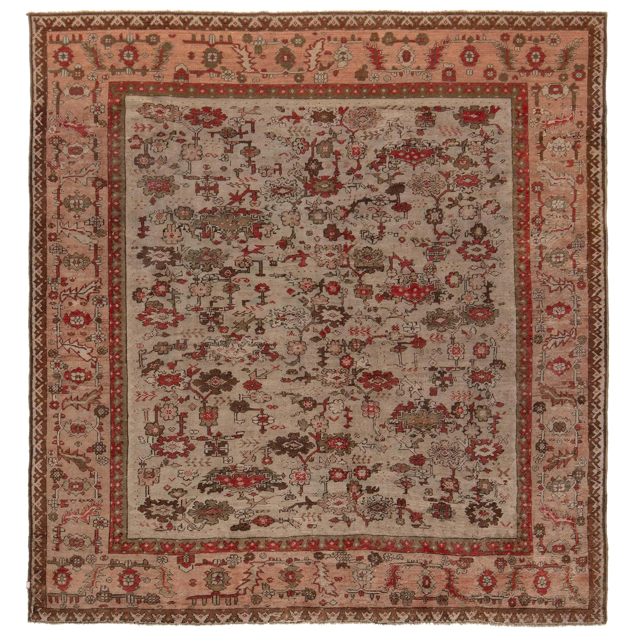 Türkischer Ghiordes-Teppich des frühen 20. Jahrhunderts