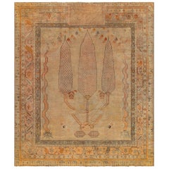 Tapis turc antique Oushak surdimensionné fait à la main