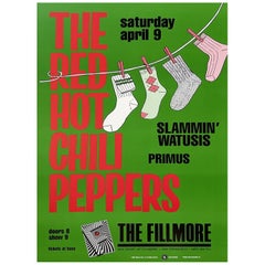 Les poivrières rouges Hot Chili Peppers - The Fillmore Original Vintage Posrer 1988