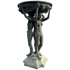 One of a kind, art deco 1920’s solid bronze water feature 