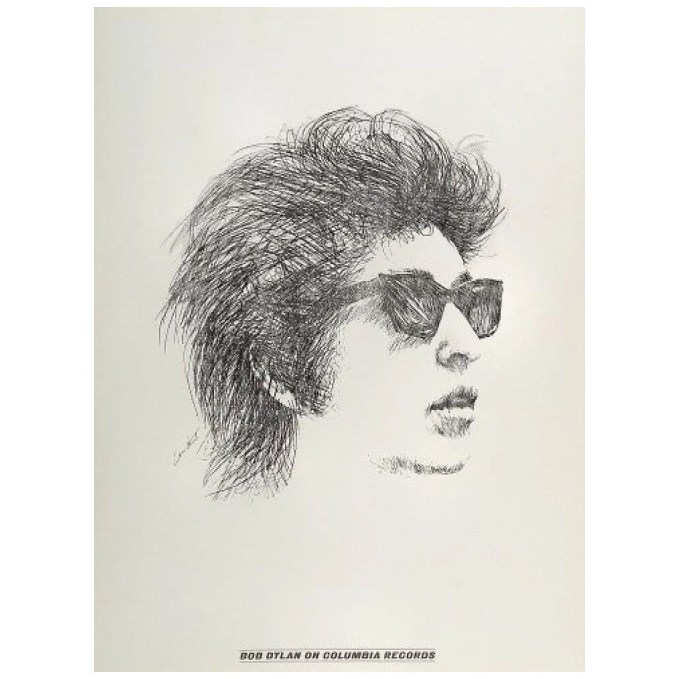 Bob Dylan - On Columbia Records - Affiche vintage originale de 1966