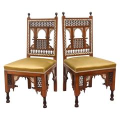 Superb Pair of 19th Century Ottoman Side Chairs