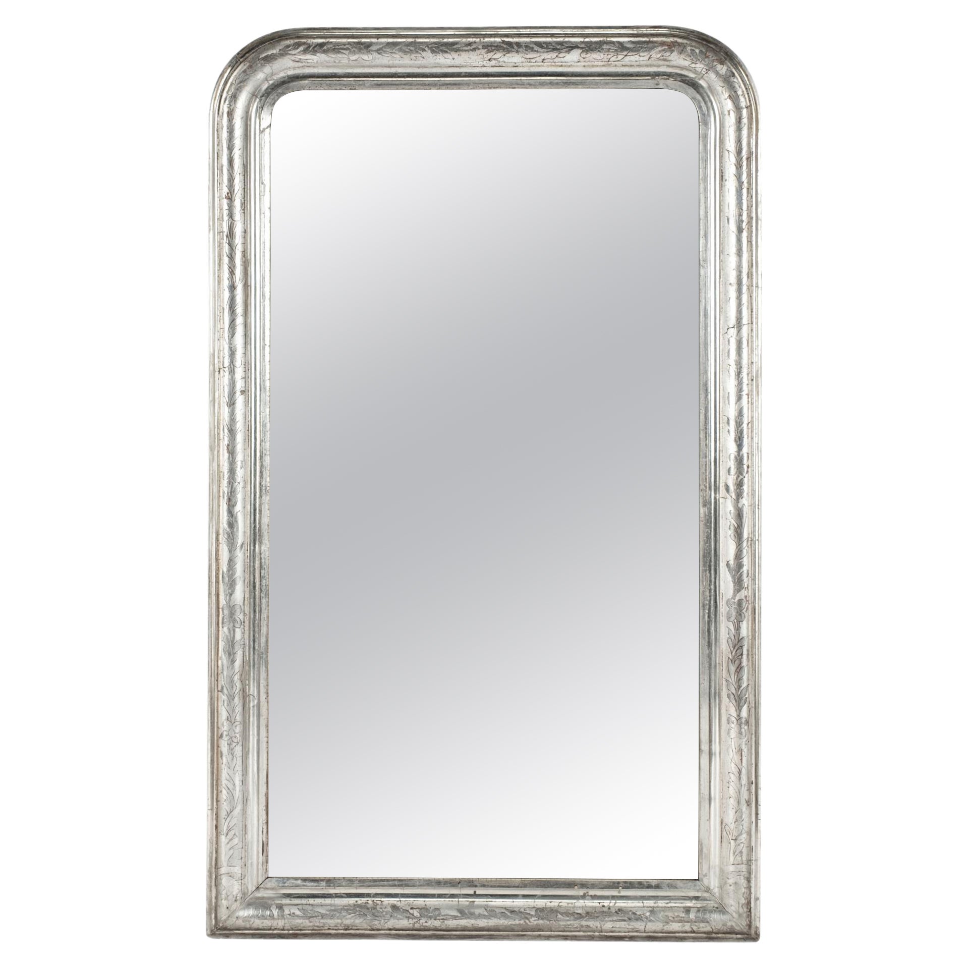 19th Century Louis Philippe Silver Mirror
