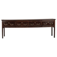 English Oak Dresser Base Circa 1800