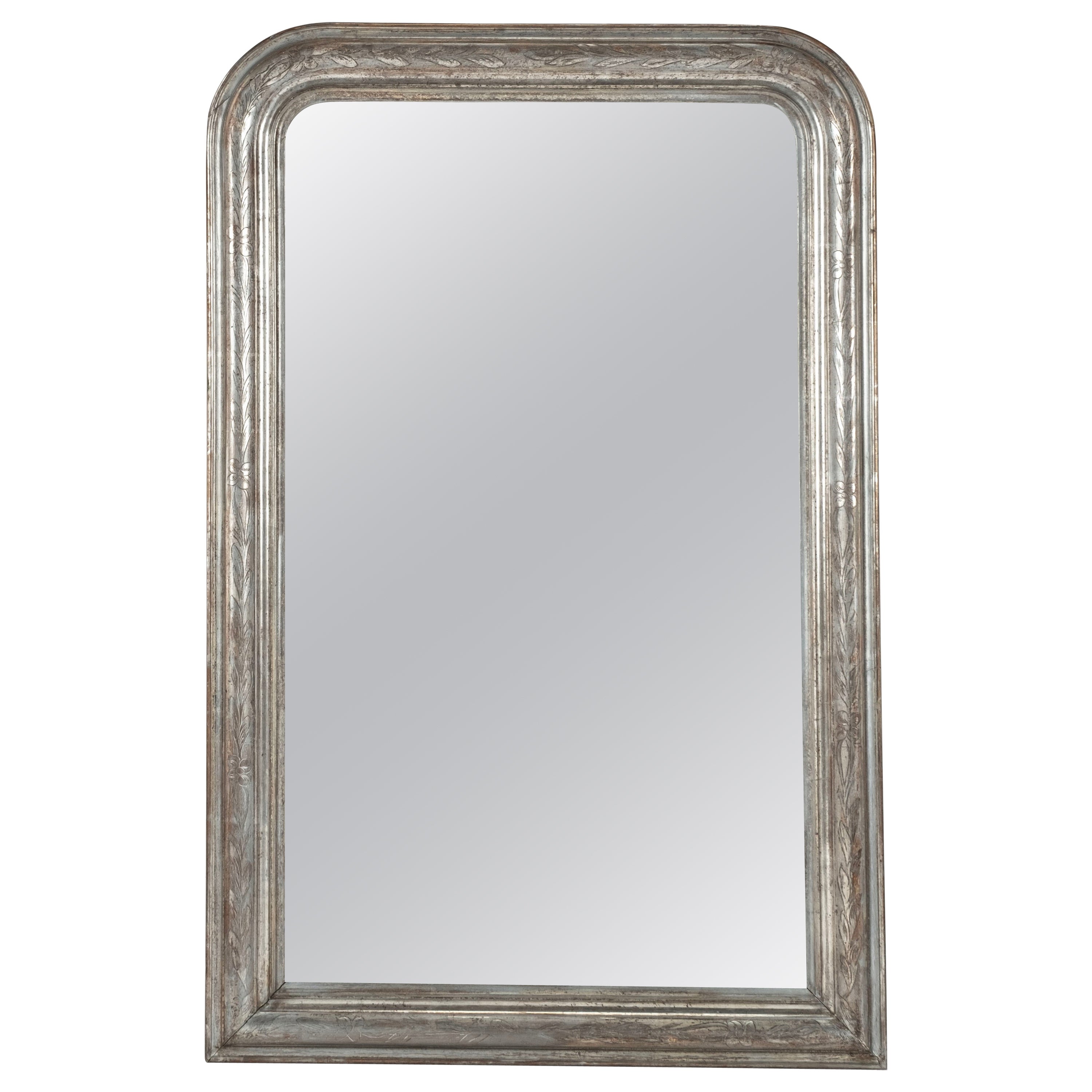 19th Century Louis Philippe Silver Mirror