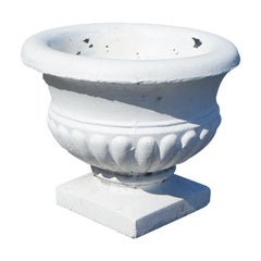Classical Painted Cast Hardstone Mellon Bowl Garden Urn 20th C