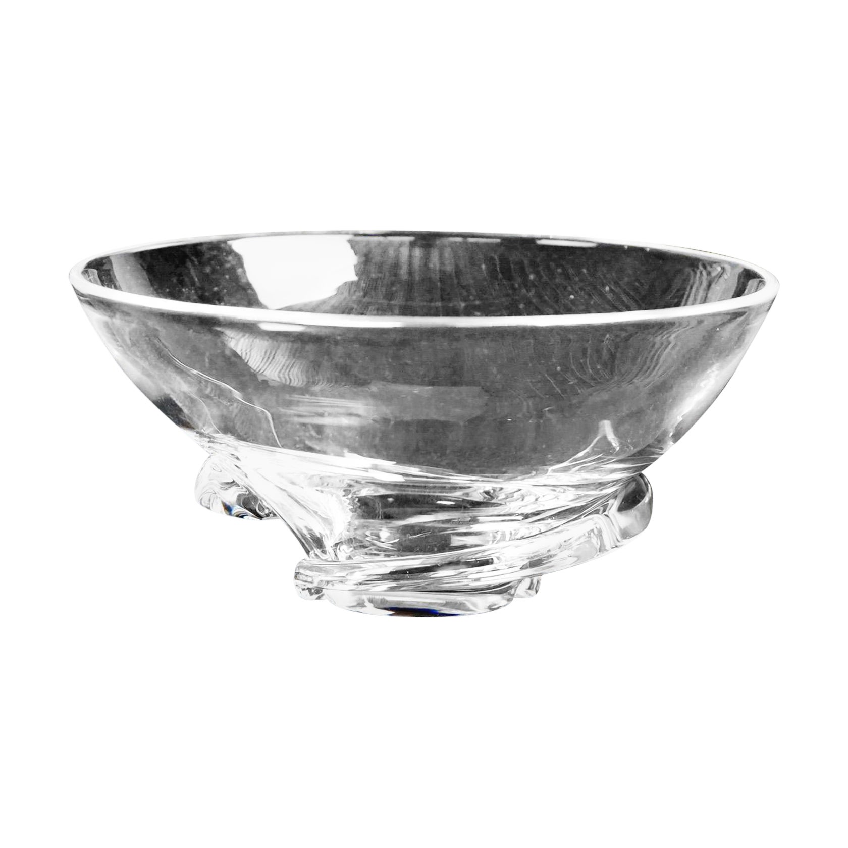 Mid Century Modern Steuben Art Glass Footed Crystal Bowl 20thC For Sale