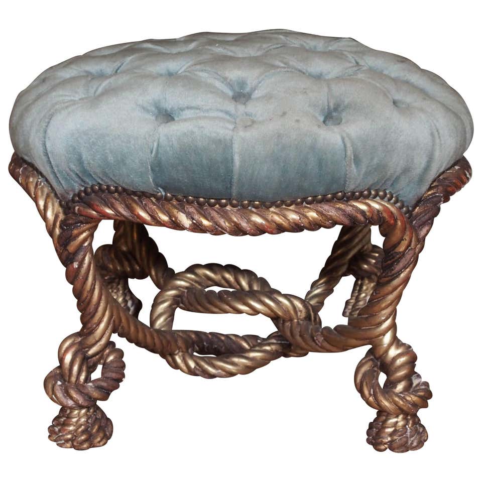 French Napoleon III Rope Stool For Sale at 1stDibs
