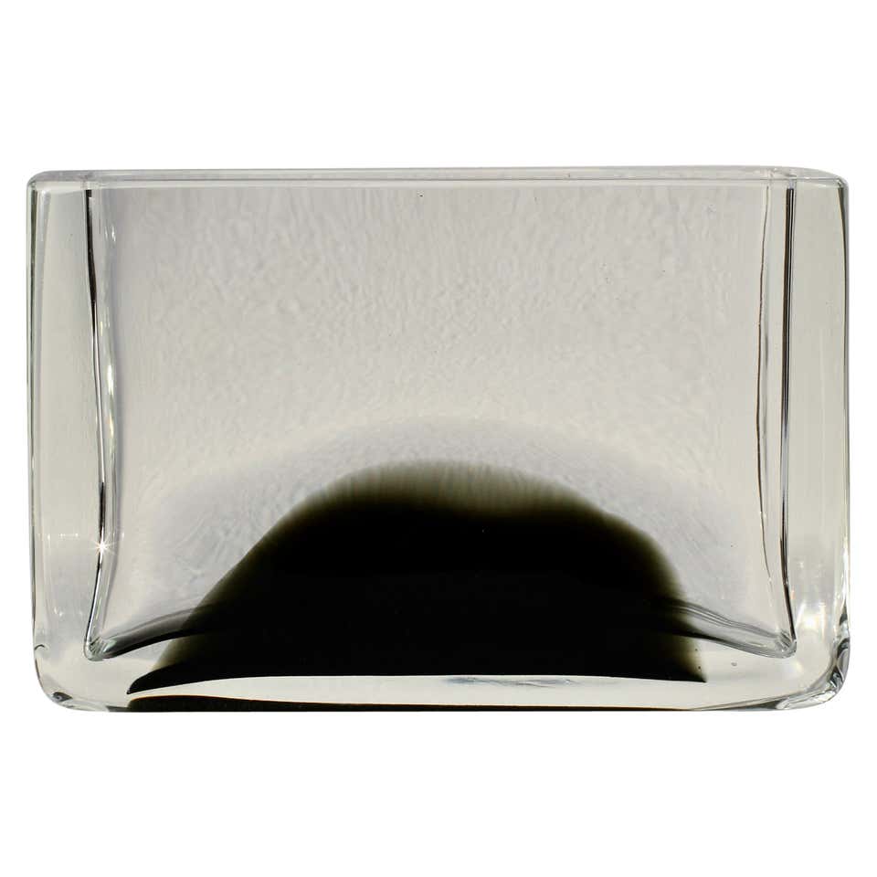 Enlace Black Glass Rectangular Vase For Sale at 1stDibs | rectangular vases