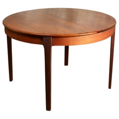 Expandable scandinavian style table, in teak, made in France in the 1960s