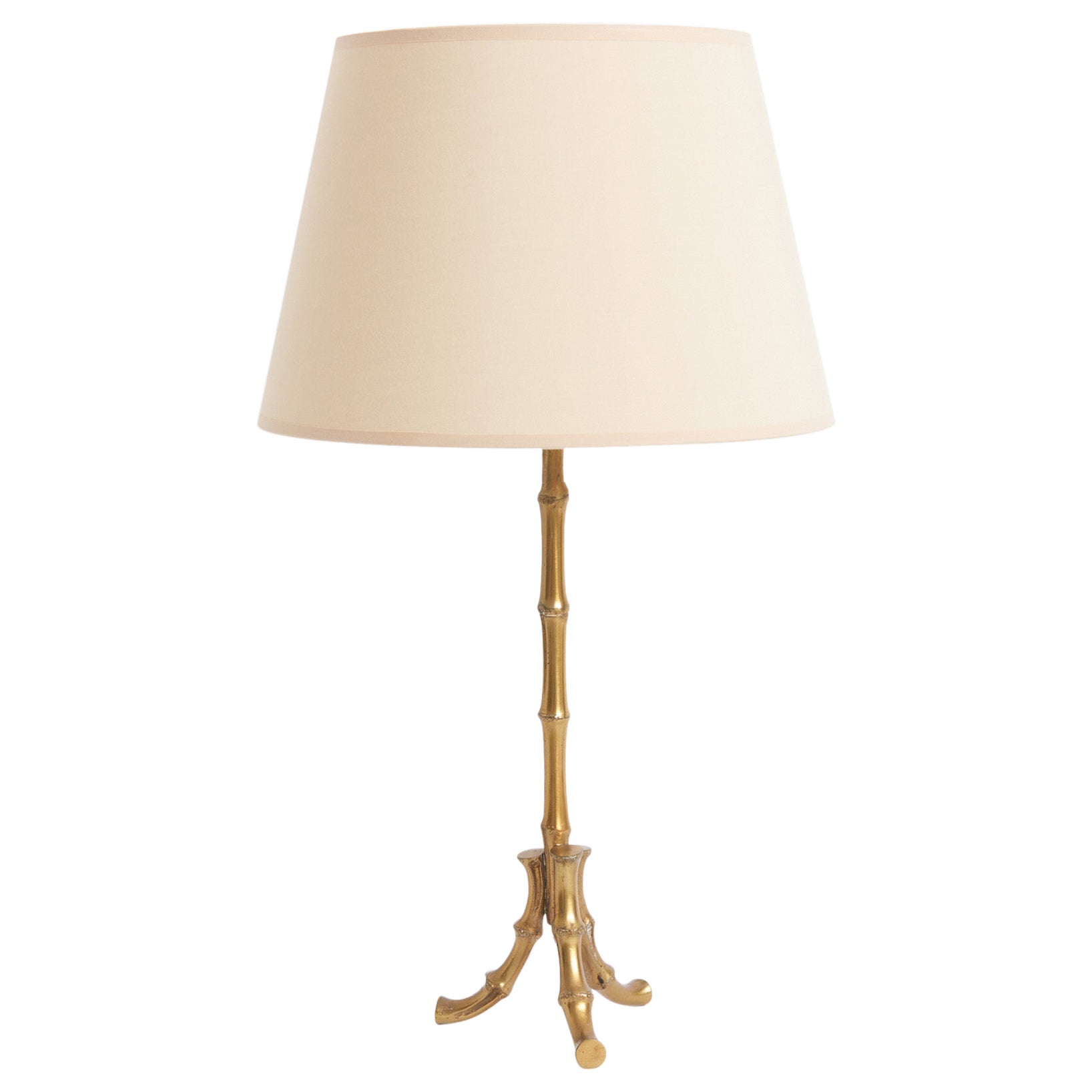 Brass Bamboo Table Lamp For Sale