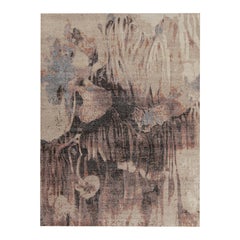 Teppich & Kilim's Distressed Style Abstrakter Teppich in Beige, Schwarz, Lila