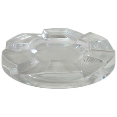 Retro Decorative Object Vide-Poche Crystal Glass Lalique Midcentury Modern France 1960