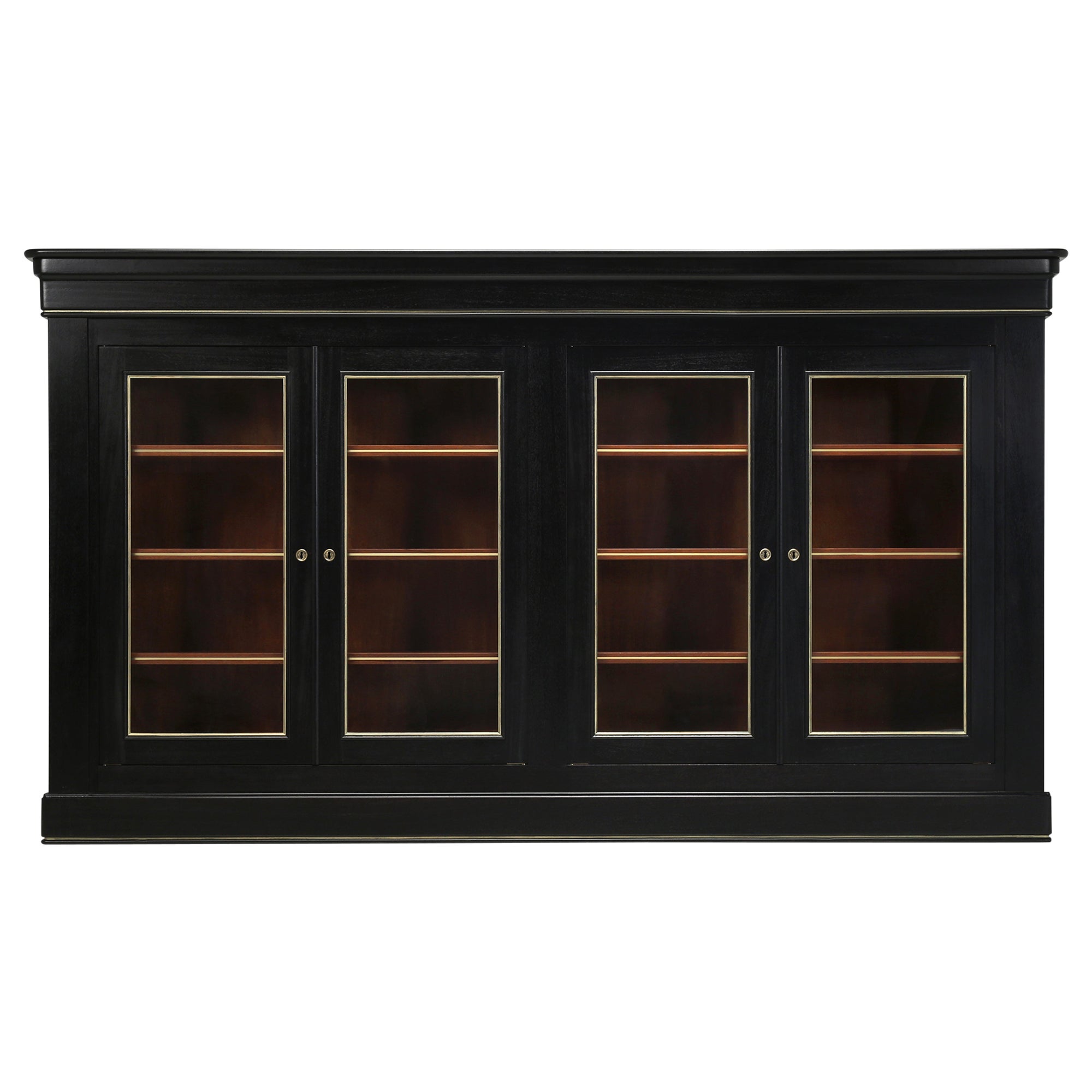 French Inspired Louis Philippe Style Bookcase Custom with Secret Compartments For Sale