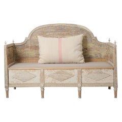Used Genuine Swedish Gustavian Style Country House Bench or Sofa