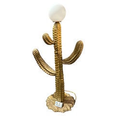 Vintage Brass Cactus Floor Lamp
