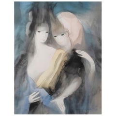 Marie Laurencin Pencil Signed Large Folio Limited Edition Lithograph "The Friend