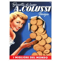 1950 Colussi Biscotti Venezia Original Vintage Poster
