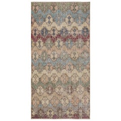 Vintage Zeki Müren Läufer Teppich mit geometrischen Mustern, von Rug & Kilim