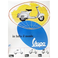 1965 Vespa - In Tutto Il Mondo Original Vintage Poster