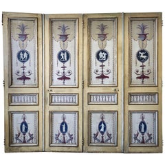 Pair of 18th Century Painted Double Doors English Circa 1790-1800