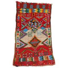 Vintage Boujad Moroccan Rug, Bohemian Chic Meets Tribal Enchantment