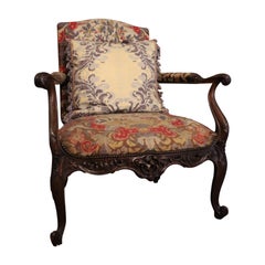 18th Century Mahogany Chippendale Library Chair