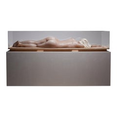 Pièce d'art d'une femme nue en cire