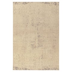 Rug & Kilim's Distressed Style Modern Rug in Beige, Gray Abstract Pattern