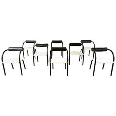 Postmodern dining chairs, 1980s, Set of 8